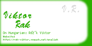 viktor rak business card